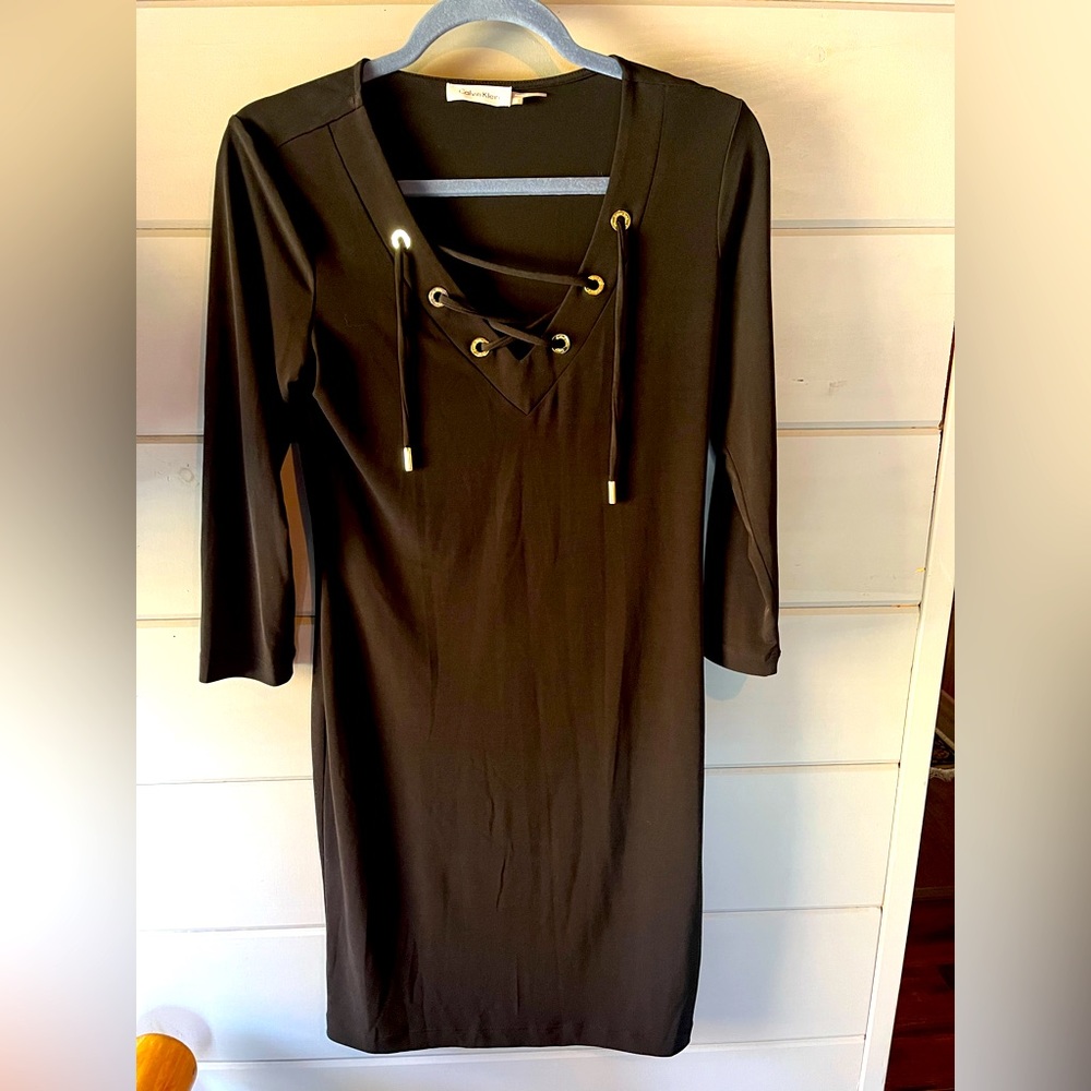 Calvin Klein matte jersey dress